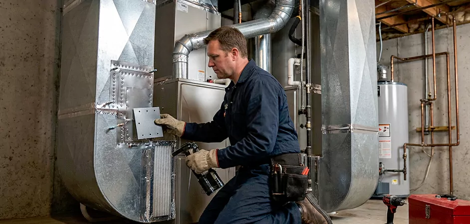 Supply and Return Plenum Repair in Newark